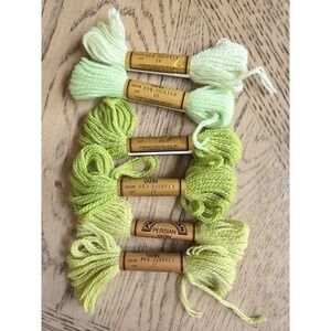 Paternayan Yarn Persian 100% Virgin Wool Yarn Lot New Needlepoint Green NOS 8yds